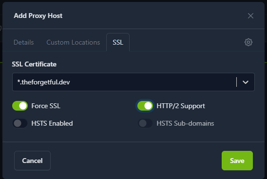 Configure Nginx Proxy Manager with Wildcard SSL Certificate on Unraid