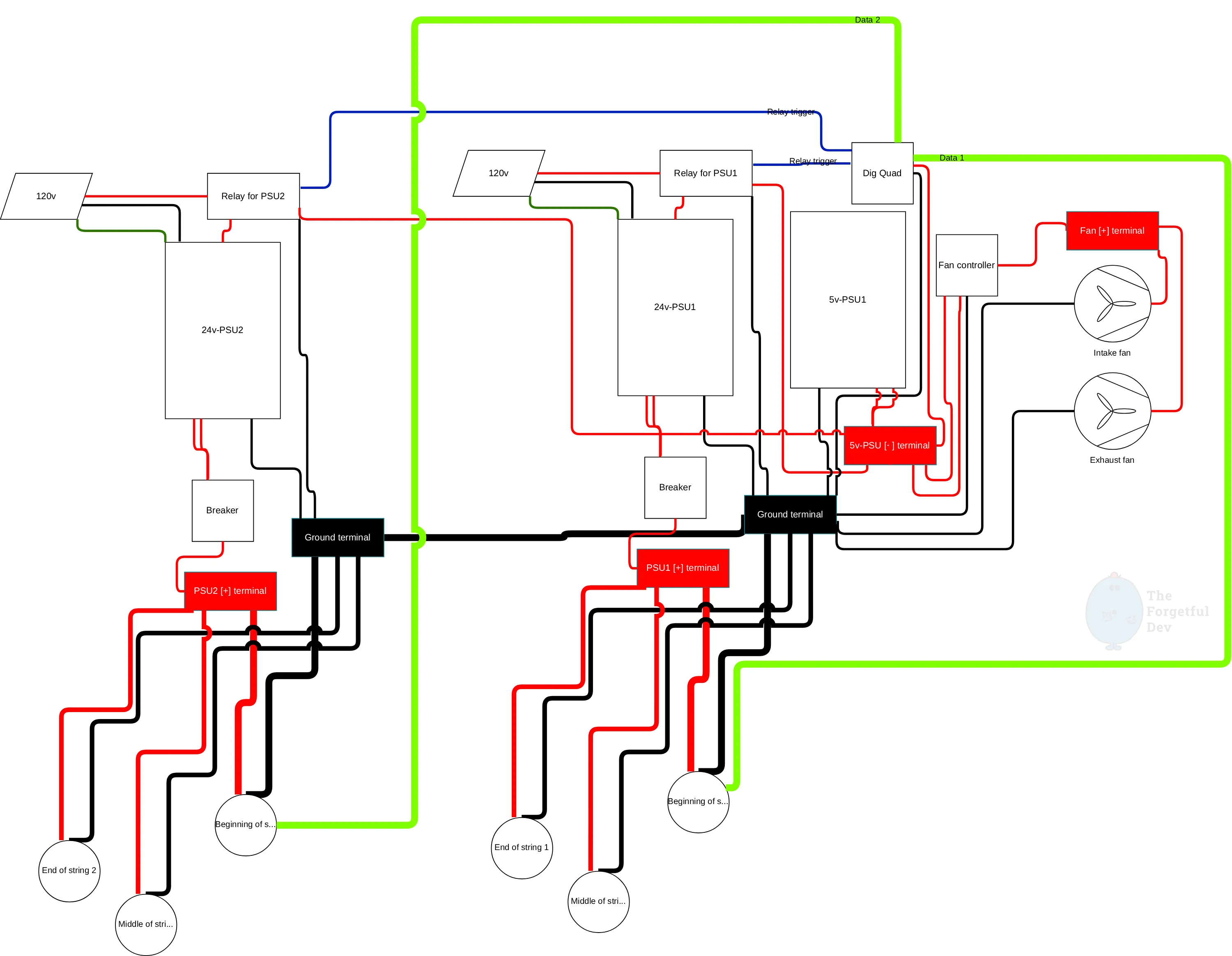 My initial wiring diagram. Looks a bit like mom's spaghetti.