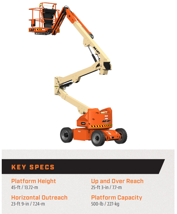 JLG E450AJ spec sheet