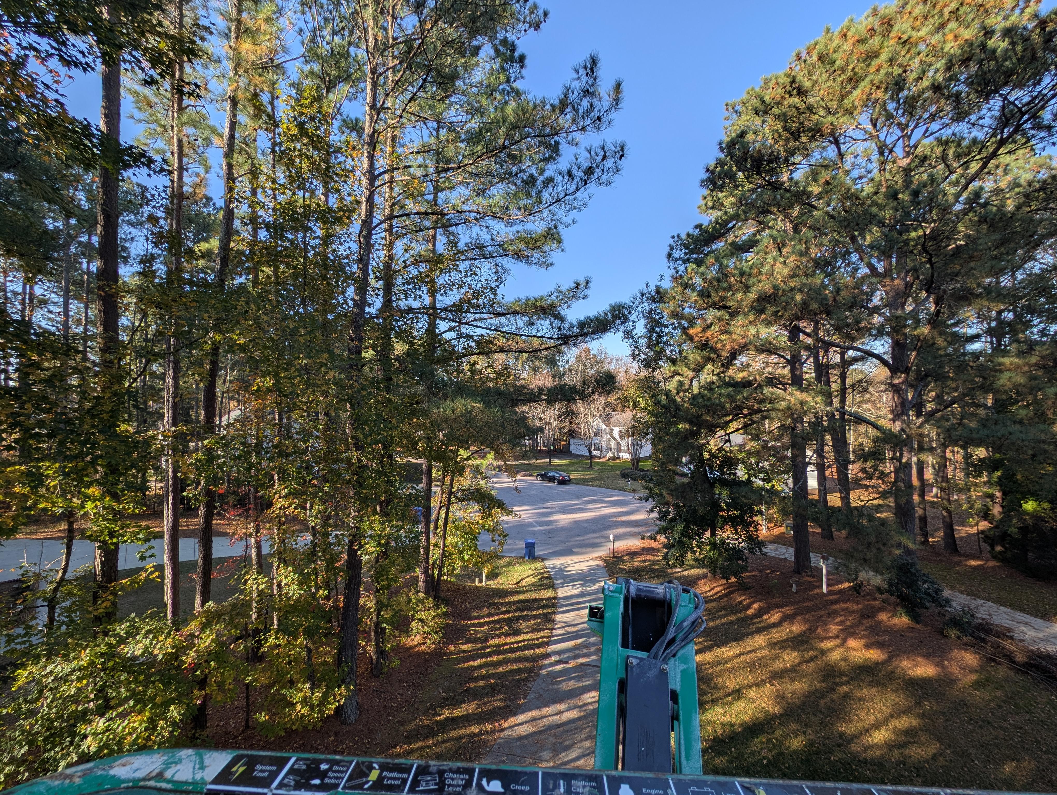 The one time I took the lift all the way up (the pic doesn't really do the height justice, but check how small the car across the street looks)